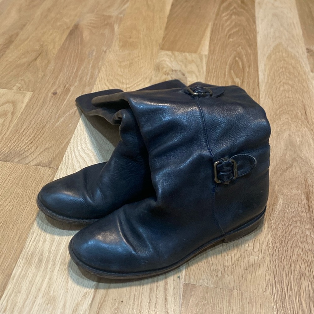 Frye Paige Buckle Pull-On Fall Riding Boots 7B